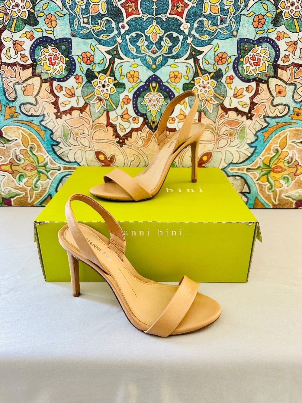 Gianni Bini Devly Slingback Stiletto, Tan, Women's Size 7 New